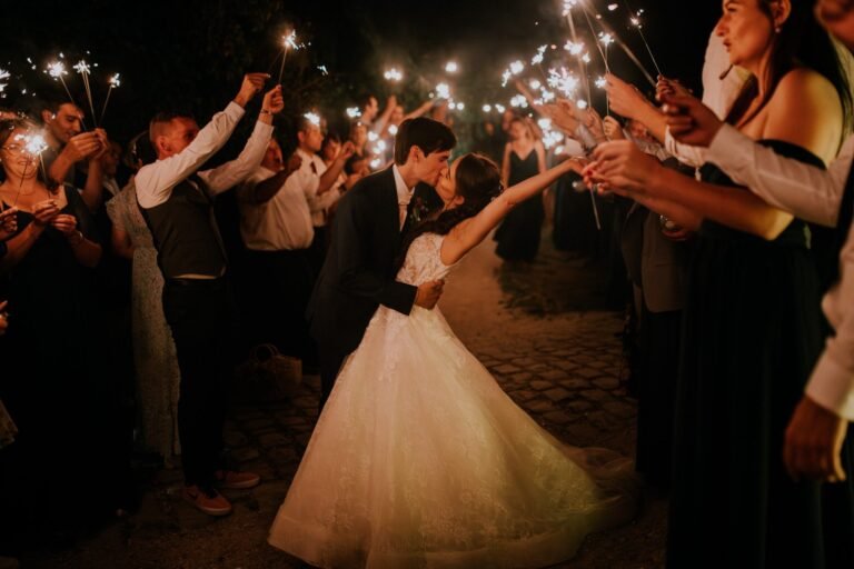 Emotional family moment during a multicultural wedding ceremony in France.